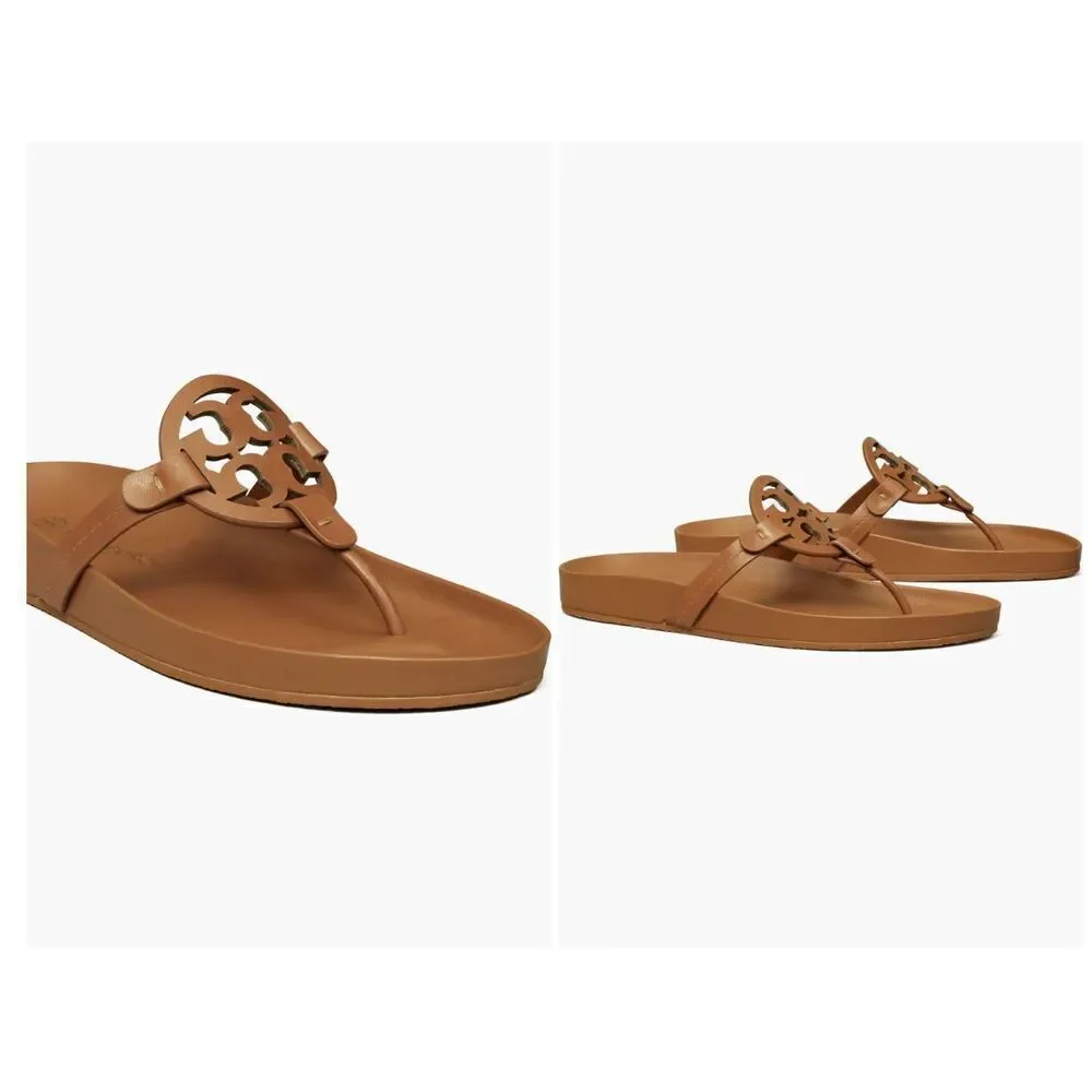 Women'e Tory Burch Miller Cloud Thong Sandal Size 10.5 in Miele Brown Size 10.5
